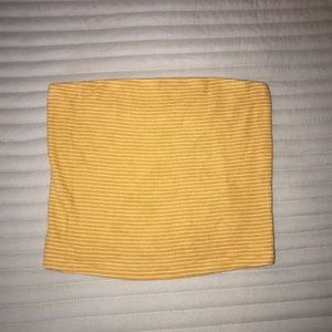 Mustard & White Stripe Hollister Tube Top